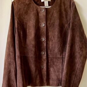Gorgeous Chocolate Brown Suede Blazer